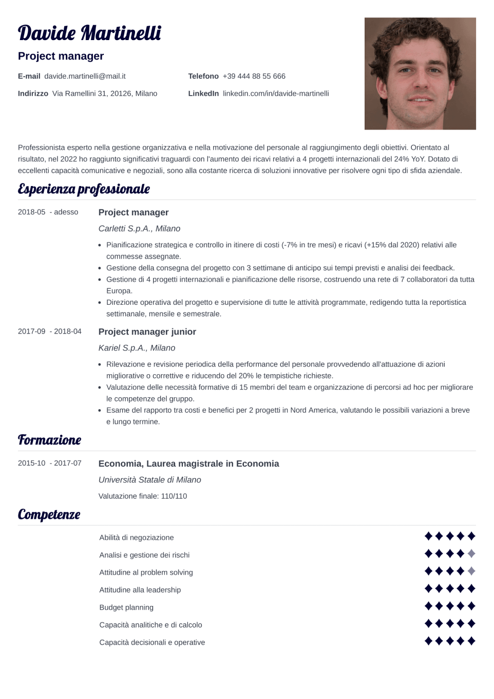 CV online valera